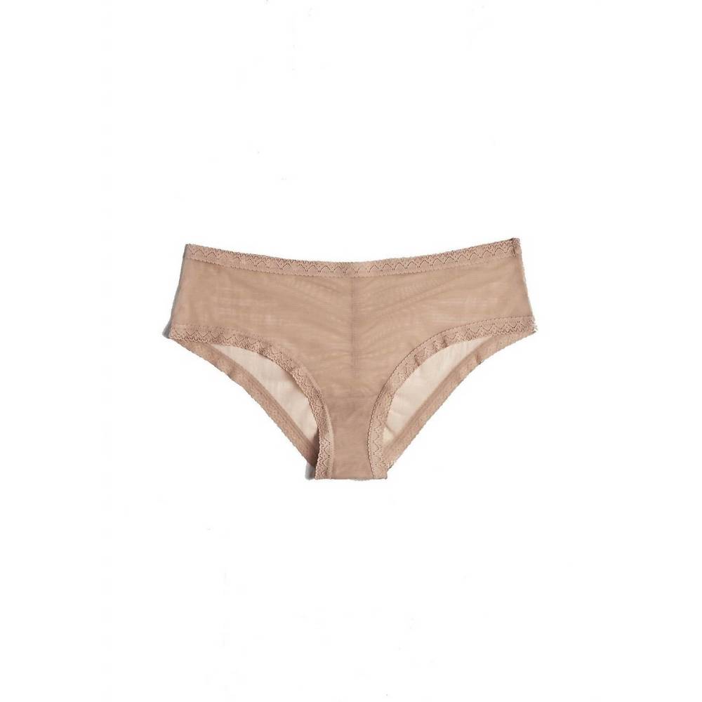 NEW BLUSH LINGERIE mesh lace trim hipster panty in malt